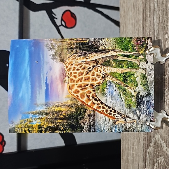 NobleCaptures Other - 4x6 Giraffe Majestic Landscape Fantasy Composite Oil‎ Painting Wall Art Print